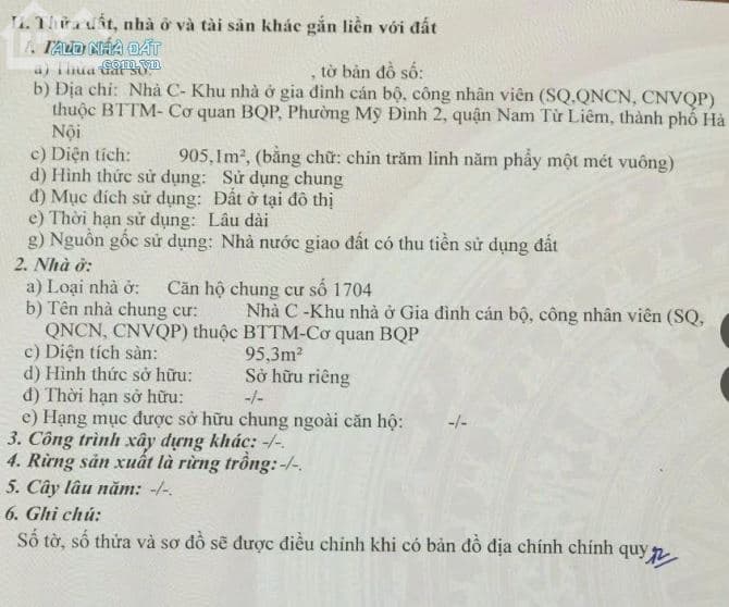 CHÍNH CHỦ BÁN CĂN HỘ 3PN CAO CẤP TÒA 789C - BTTM BỘ QUỐC PHÒNG, MỸ ĐÌNH 2 2