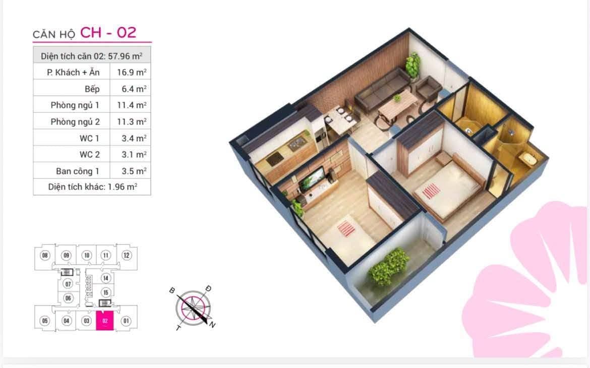 Bán căn hộ chung cư Chung cư The K Park Văn Phú, P. Lê Trọng Tấn, P. Phú La, Q. Hà Đông, Tp. Hà Nội