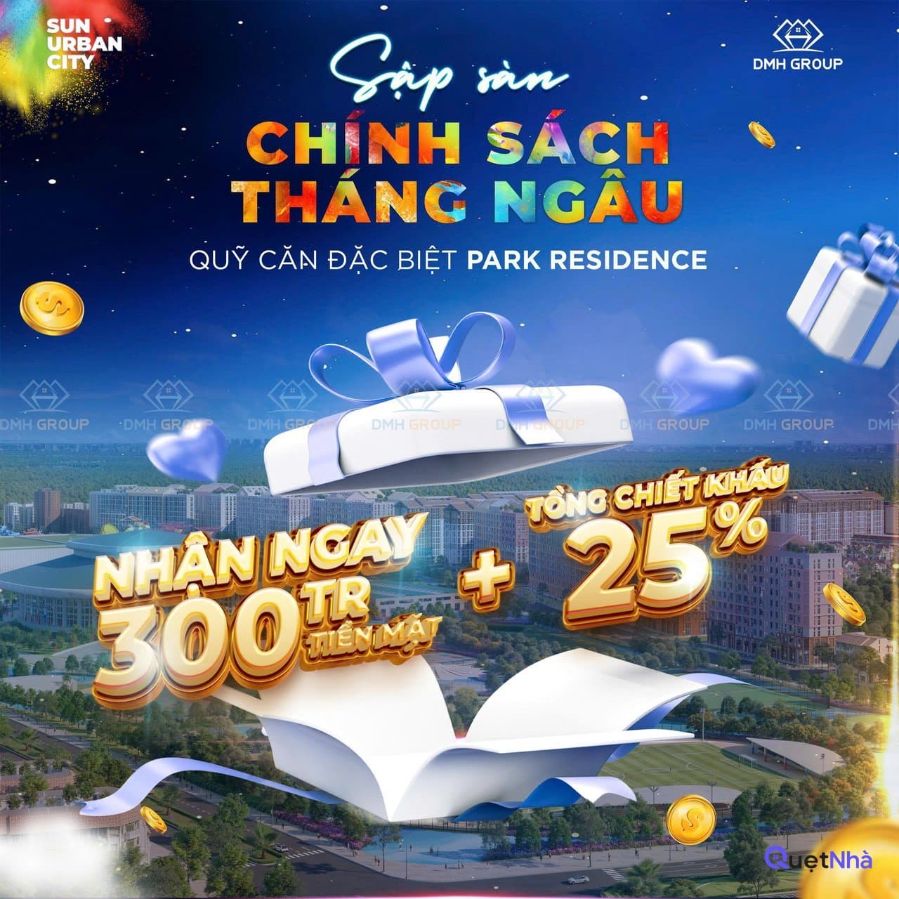 Chính sách tháng ngâu, nhận ngay 300tr, tổng ck lên đến 25% khi mua Sun Hà Nam
